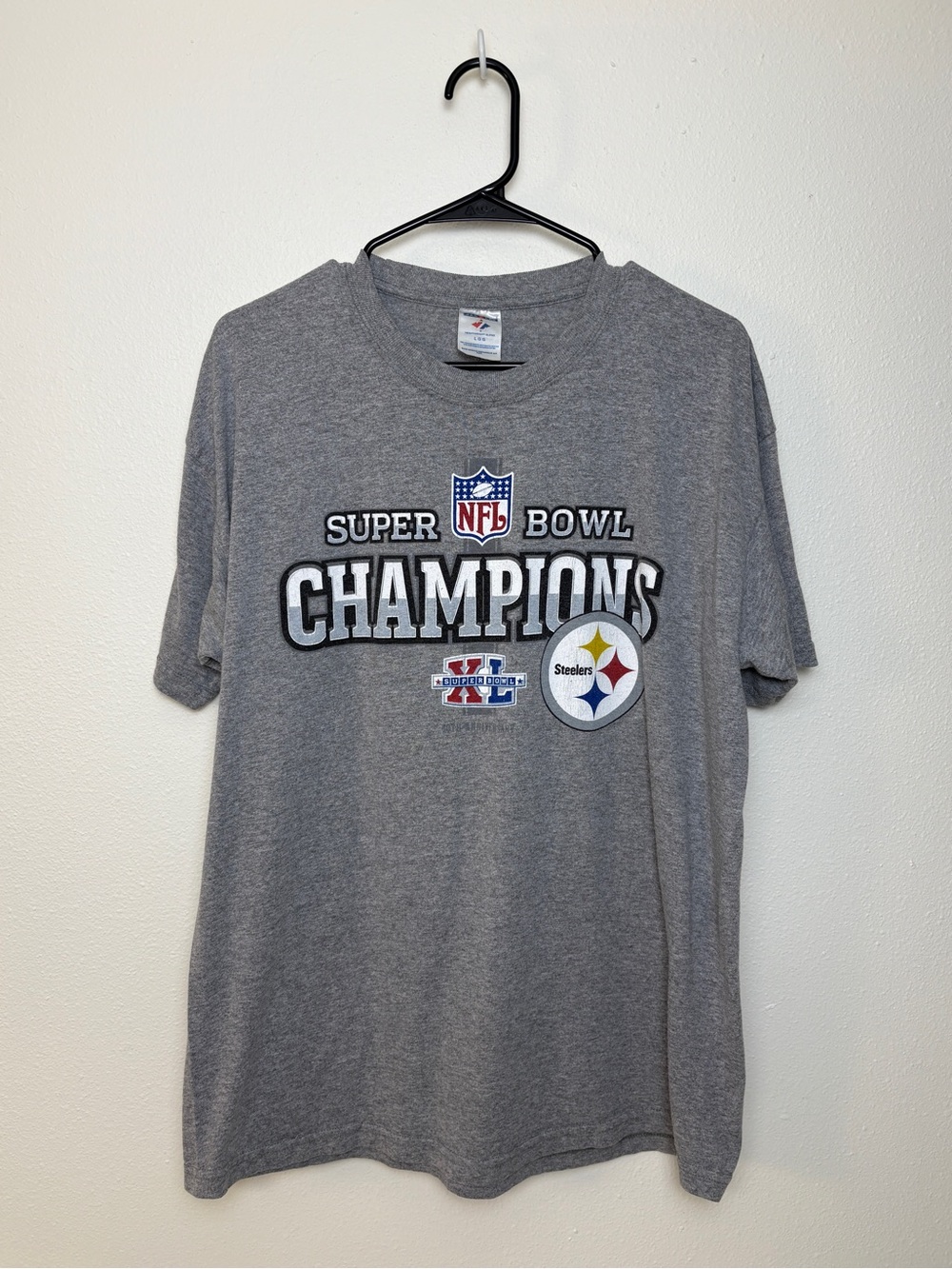 Vintage Jerzees Pittsburgh Steelers Super Bowl Champions football tee NFL